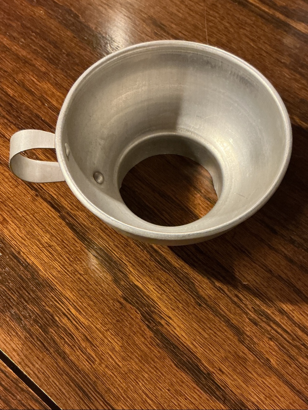 Metal Kitchen Funnel with Handle - Silver